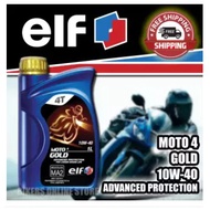 Elf Moto 4 Gold 10W40 10W-40 1L Advanced Protection Motorcycle Engine Oil