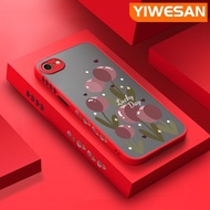 YIWESAN เคสสำหรับ iPhone 7 8 Se 2020 7 Plus 8 Plus เคสดีไซน์ใหม่ลายดอกไม้แฟชั่นกันกระแทกเคสซิลิโคนนิ่มเปลือกแข็งฝ้าคลุมทั้งหมดเคสป้องกันเลนส์กล้อง