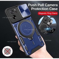 Casing For Xiaomi 13T 13 Pro 13TPro 5G 13Pro Xiaomi13 Xiaomi13T Pro 5G Shockproof Phone Case Metal Armor Ring Bracket Stent Push Camera Lens Protection Back Casing Cover