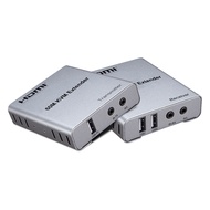 4K HDMI Extender 120M HDMI USB KVM Extender Over Ethernet Cat5e Cat6 USB 120M HDMI KVM Extende