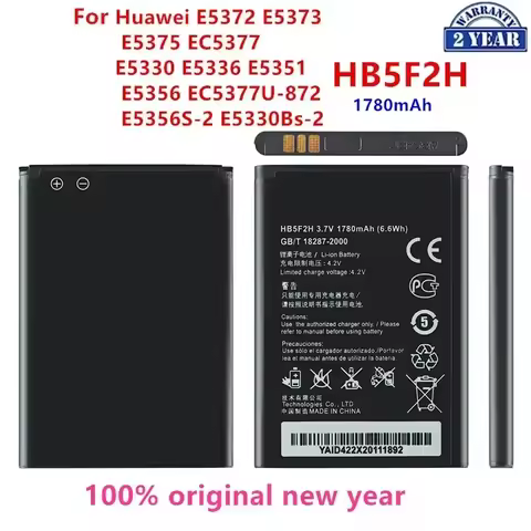 100% Orginal HB5F2H Battery 1780mAh For Huawei E5372 E5373 E5375 EC5377 E5330 E5336 E5351 E5356 EC53