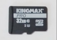 Kingmax PRO 32GB microSDHC（Class 10，UHS 1）記憶卡一枚