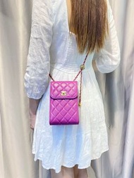 Chanel Pearl Crush Phone Holder With Chain