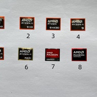 2025 RYZEN RYZEN 9000 Series 9HX AI Laptop Label Desktop Label