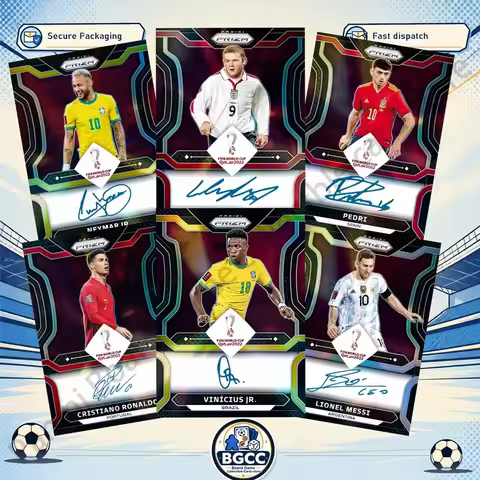 DIY Panini Homemade Football Signature Collection Card FIFA World Cup Ronaldo Pedri Mbappe Messi Dav