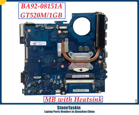 StoneTaskin BA92-08151B BA41-01610A For Samsung RV420 Laptop Motherboard With Heatsink HM65 GT520M 1