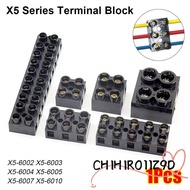 CHIHIRO11Z9D 1Pcs Terminal Block, 500V 10A 20A 60A X5 Series Wiring Connector, 20-6 AWG Screw Dockin