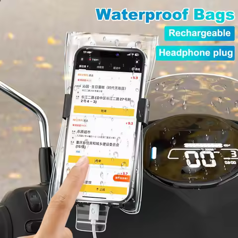 1/3/5Pcs Waterproof Phone Cover Transparent Case for Rider Motocycle Rainproof Phone Pouch Dry Bag T