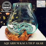 AKUARIUM IKAN CUPANG/ KACA TIUP DAN AKAR BALI / AQUASCAPE / AQUARIUM UNIK GLASSWOOD / POT / VAS / KA