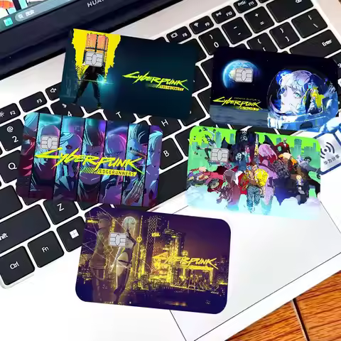 Cyberpunk Edgerunners Anime Credit Card Skin Stickers For VISA Bank Card Transportation Card Waterpr