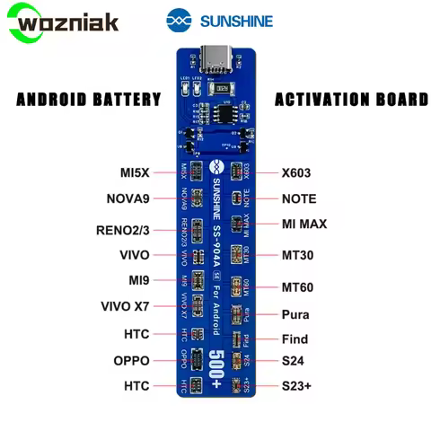 SUNSHINE SS-904A SE Android Battery Activation Board Compatible with MI5X/NOVA9/RENO2/3/VI/MI9/VI X7