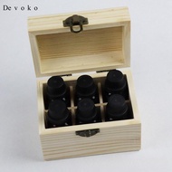 Devoko Wooden Essential Oil Storage Box Essential Oil Holder Rectangle Carry Essential