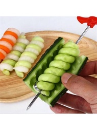 1 件蔬菜螺旋刀雕刻工具馬鈴薯胡蘿蔔黃瓜沙拉切碎器手動螺旋螺絲切片機切割器,廚房用品
