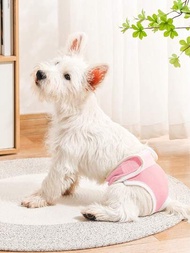 1只淺粉色狗狗尿布,寵物尿墊,泰迪尿墊,小狗生理褲,生理短褲寵物用品