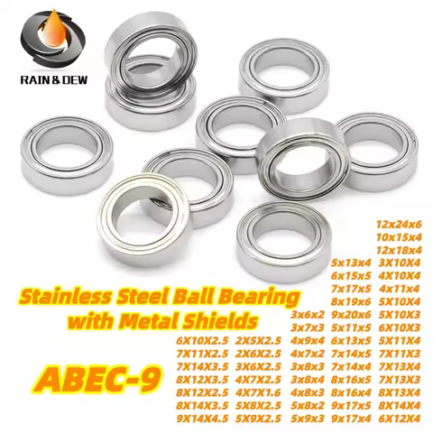 10PCS SMR85ZZ 5X8X2.5mm Stainless Steel Ball Bearings ABEC-9 SMR52 MR63 MR74 MR84 MR85 MR95 MR104 MR