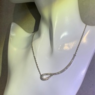 SWAROVSKI 銀色水晶 天鵝項鏈 XB366