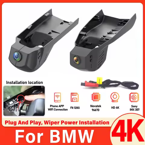 New 4K 2160P Car DVR Dash Cam Camera For BMW X3 F25 X5 F15 X1 F48 X4 X6 X7 M 1 3 5 7 Series F20 F30 