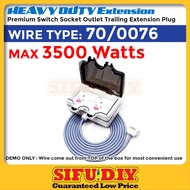 【SIRIM】WATERPROOF IP65 Extension Wire Trailing Socket Outdoor Extension Plug Wire Leads Wayer Extens