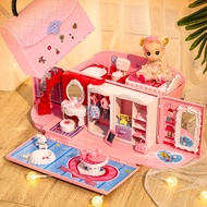 ☏◇✥Girls  toys 7-9 birthday gift princess bedroom doll house kitchen girl play house seven-year-old 