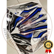 STICKER BODY SET COVERSET LC135 V2 - V7 ORIGINAL MORITAKA MATELIC BIRU SILVER YAMAHA ORIGINAL