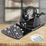 Toy Bingo Bingo Machine 75 Size Ball with Mahjong Roller Cage 20 Pieces Card Game Lottery Machine