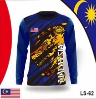 Jersey Malaysia Sport T-shirt Baju Jersey Dewasa Lengan Panjang #LS62