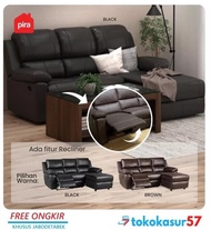 SOFA SANTAI - KURSI MALAS - SOFA RECLINER 3 SEAT L SHAPE BAVARIAN