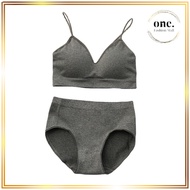 LIMITED OFFER!! ONEFASHIONMALL BR076 Bra Set BH+CD Women 1 Set Underwear BH Foam Pants