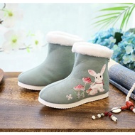 [Embroidered Thousand Embroidered Shoes 2] Children's Cotton Autumn Winter Girls Hanfu Cloth Short Boots Chinese Style Dance Performance Shoes. 011