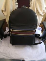 💕Paul Smith signature double zip stripe pocket rucksack backpack navy black split software grain leather BACKPACK BAG 禮物 生日禮物 gift 背包 背囊 真皮 書包 可裝電腦
