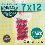 Embossed Vacuum Plastic 7 x 12 cm / Embossed Vacuum / Embossed Vacuum Bag 7x12 contents 100