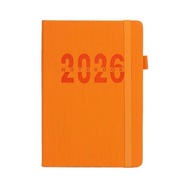 2026 Planner A5 Schedule Notebook English Version for Business School Journaling (Orange) Jan to Dec