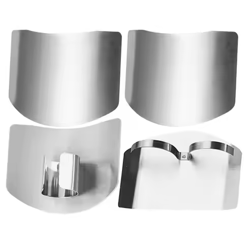 4Pcs Stainless Steel Finger Protector for Knife Safety Ergonomic Comfortable Fit Versatile Single Do
