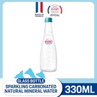 evian Sparkling Natural Mineral Water - Glass 330ml