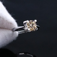 champagne moissanite diamond ring 1ct 2 carat 925 sterling silver moissanite ring for engagement