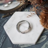 VINTAGE MONET沈穩簡約古著圈型胸針 老飾品/西洋老件