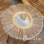 Rattan House-Straw Frame Glass