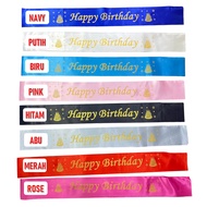 HH Selempang Ulang tahun Sash Happy Birthday Girl Bride To Be Selendang Kelulusan Ulang Tahun Tunang