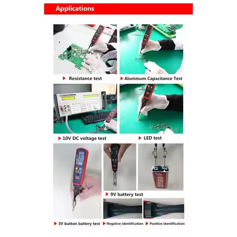 UNI-T UT116A UT116C SMD Tester 36V Voltage Meter Resistance Capacitance Zener Diode Continuity Batte