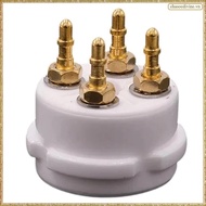 [K O G X] For 2A3 for 300B 40 45 50 5Z3 811 101D 24K Gold Plated Brass Pin 4-Pin Vacuum Tube Socket 