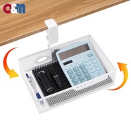 Under Desk Drawer Organizer Hiden under desk 360 degree rotating Desk Drawer storage basket