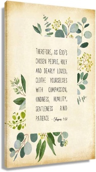 Colossians 3 12 Scripture Poster Prayer Wall Art Bible Verse Wall Decor Christian Paintings For Hall