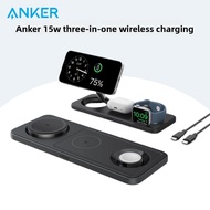 Anker Anke Qi2 A25M1 Wireless Charger 15W Suitable for Apple iPhone16 3-in-1 Phone Watch and Earpho