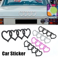 BAIHEE Trunk Tail Label Badge, ABS Plastics Heart-shaped Love Heart Logo Rear, Car Logo Trunk Label 