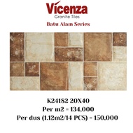 Granit Tile Granit Batu Alam Vicenza 20X40 Dinding/Lantai K24182