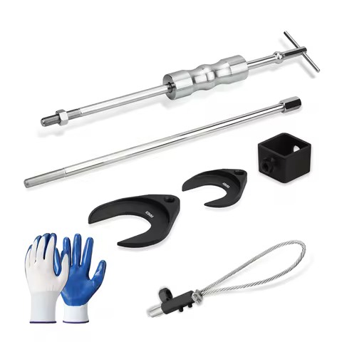 Bearing Puller Set for Outer CV Joint Adapter CV Joint Fork Steel Cable Adapter with Slide Hammer Ax