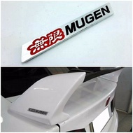 Mugen Logo Aluminium Red Black Part Car Spoiler Badge Emblem Logo For Honda