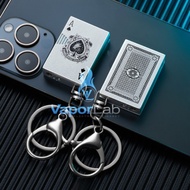 GANTUNGAN Unique key chain lighter slide logo playing card key chain lighter - 2043 GK AS SILV