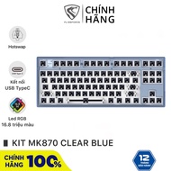 FL-Esports MK870 Clear Blue mechanical keyboard kit - Hotswap Led RGB - Ready foam -