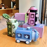 700ml Bus-Shaped Drinking Water Bottle Tritan/ Children's Toy Bottle Cute Plastic Car-Style Water Bo